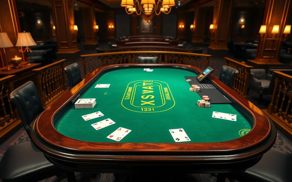 Setup bàn chơi blackjack Setup bàn chơi blackjack